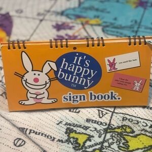 It's Happy Bunny Sign Book  novelty flip sassy phrases illustrated by Jim Benton